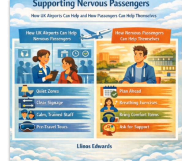 Airport communication checklist for supporting nervous passengers